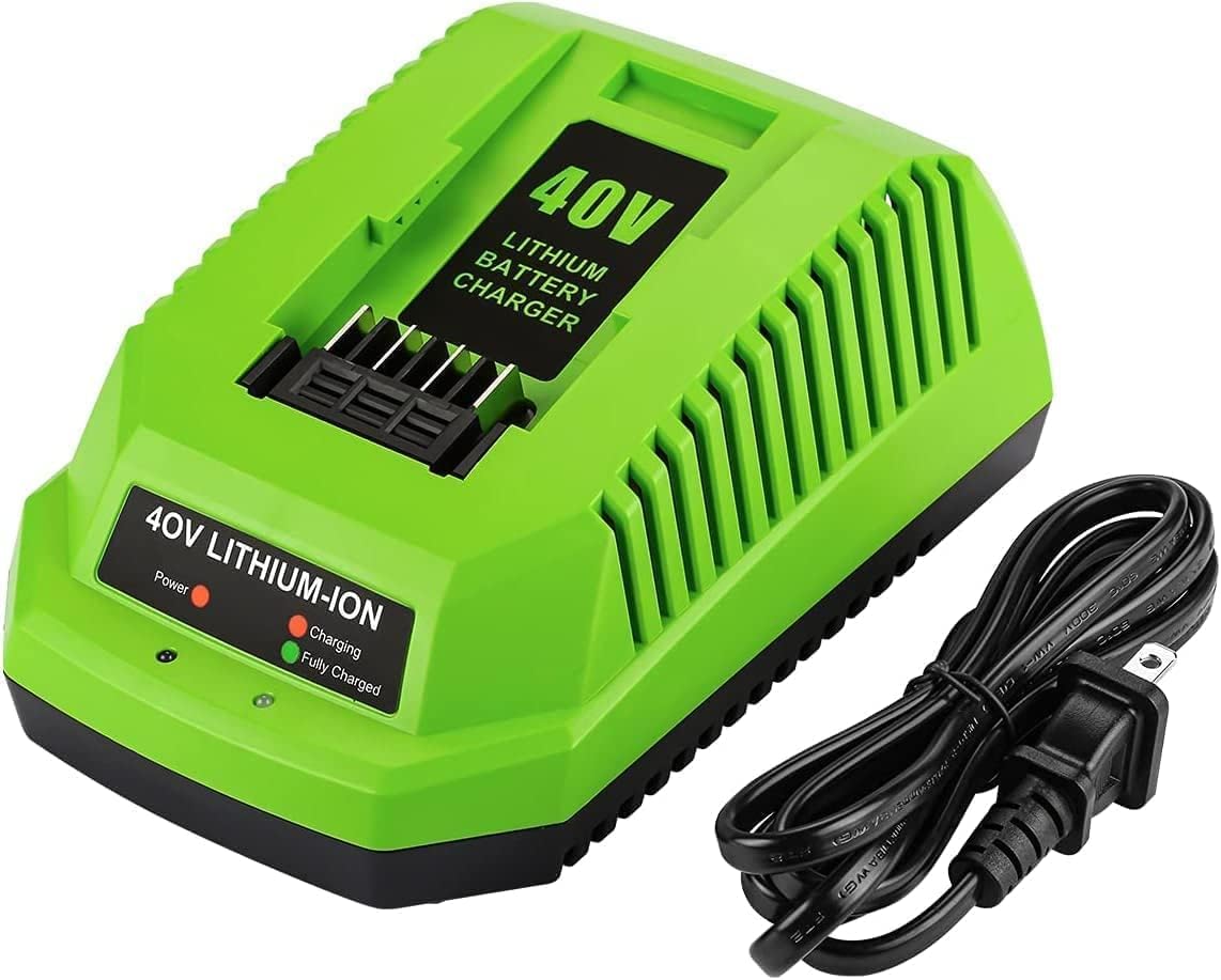 Powilling Replacement Charger Compatible with Greenworks 40V Battery Charger Lithium Ion 29482 29462 29472 2901319 2938302 BAF702 L-300 BAF704 BAF705