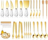 Vista 10 de Juego de cuchillos esparcidores de madera para tablero de charcutería, cuchillos de mantequilla con mango de madera para kit de queso, mini cuchillo