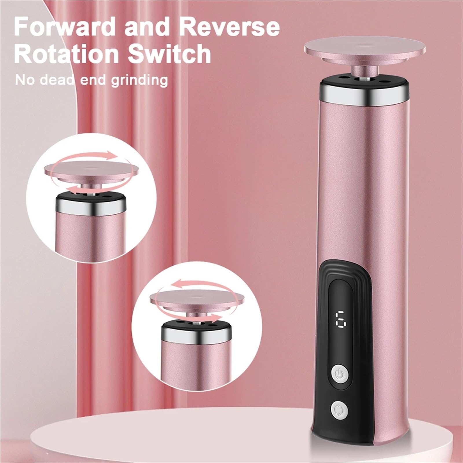 Lima Per Piedi Macchina elettrica senza fili for la rimozione dei calli dei piedi, strumento for pedicure ricaricabile for la rimozione di pelle morta e cuticole con sabbia di ricambio