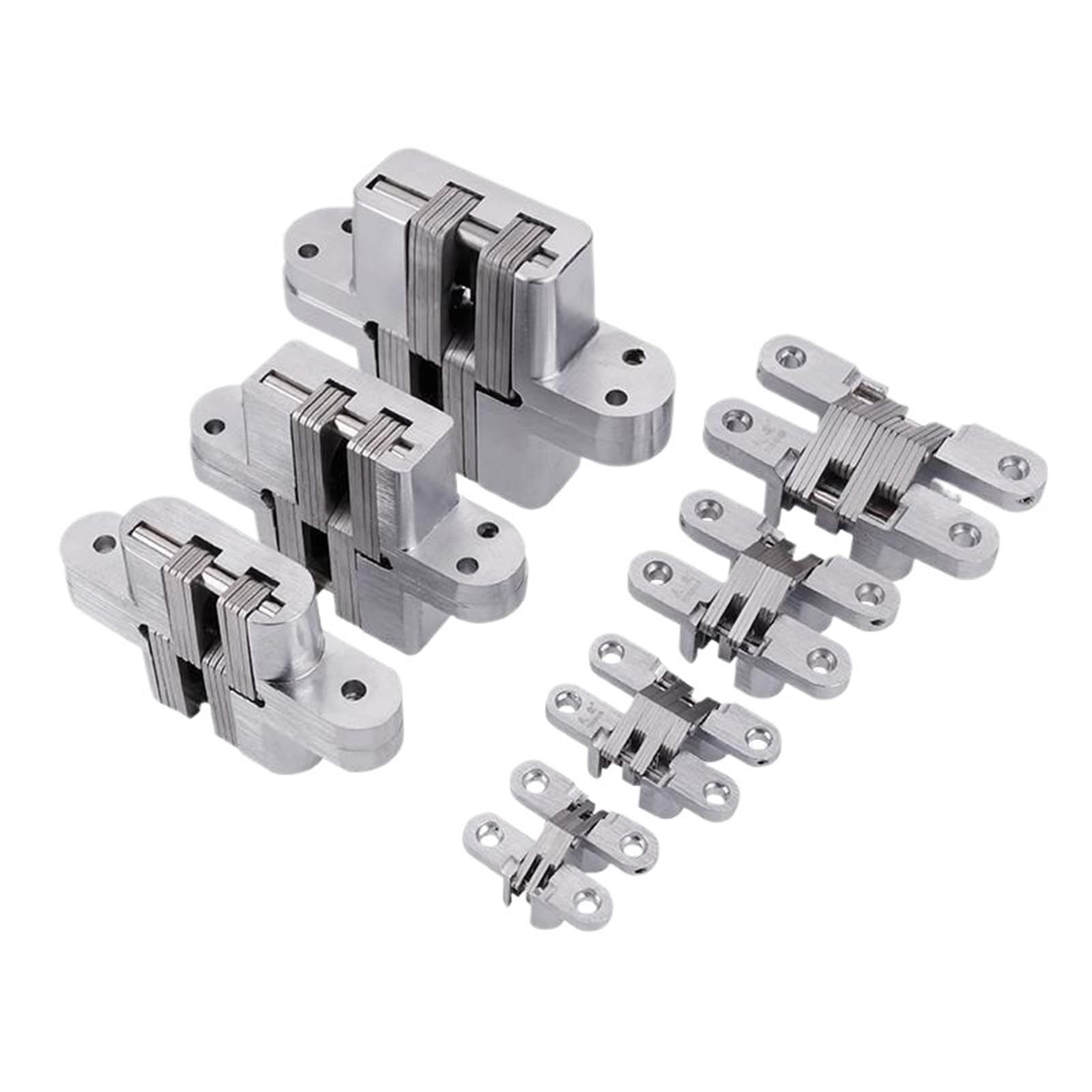Bisagra oculta de 1/2 pieza, bisagras invisibles, bisagra de puerta plegable de madera de 180 grados.(Number 4-1PCS)