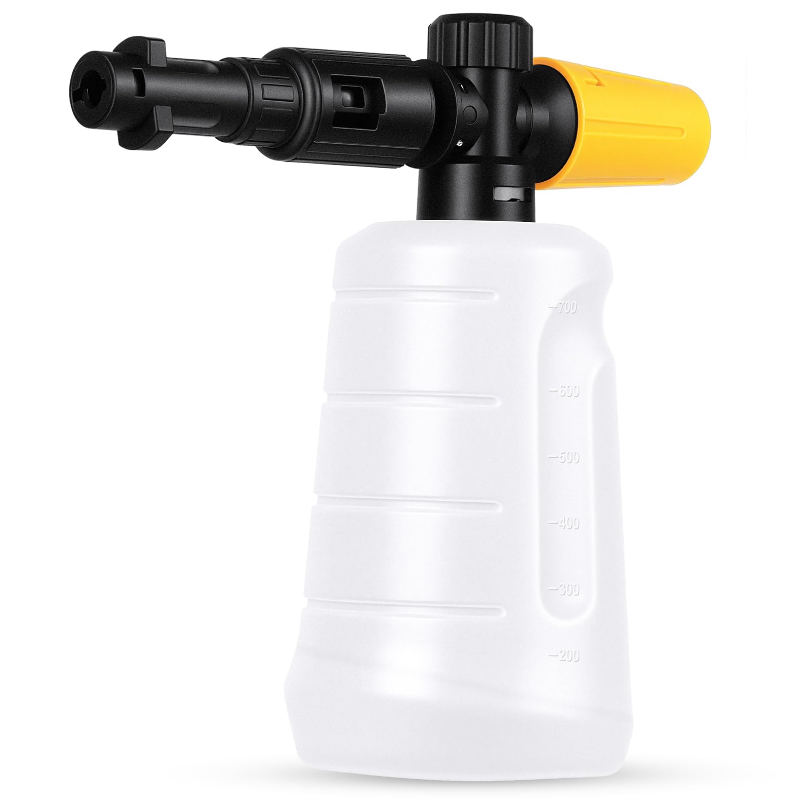 HOTUT Lance à Mousse Neige pour Nettoyeur Haute Pression, 700ml Canon à Mousse, Distributeur de Savon Epais, avec Buse de Pulvérisation Réglable,pour Karcher K Series K2 K3 K4 K5 K6 K7
