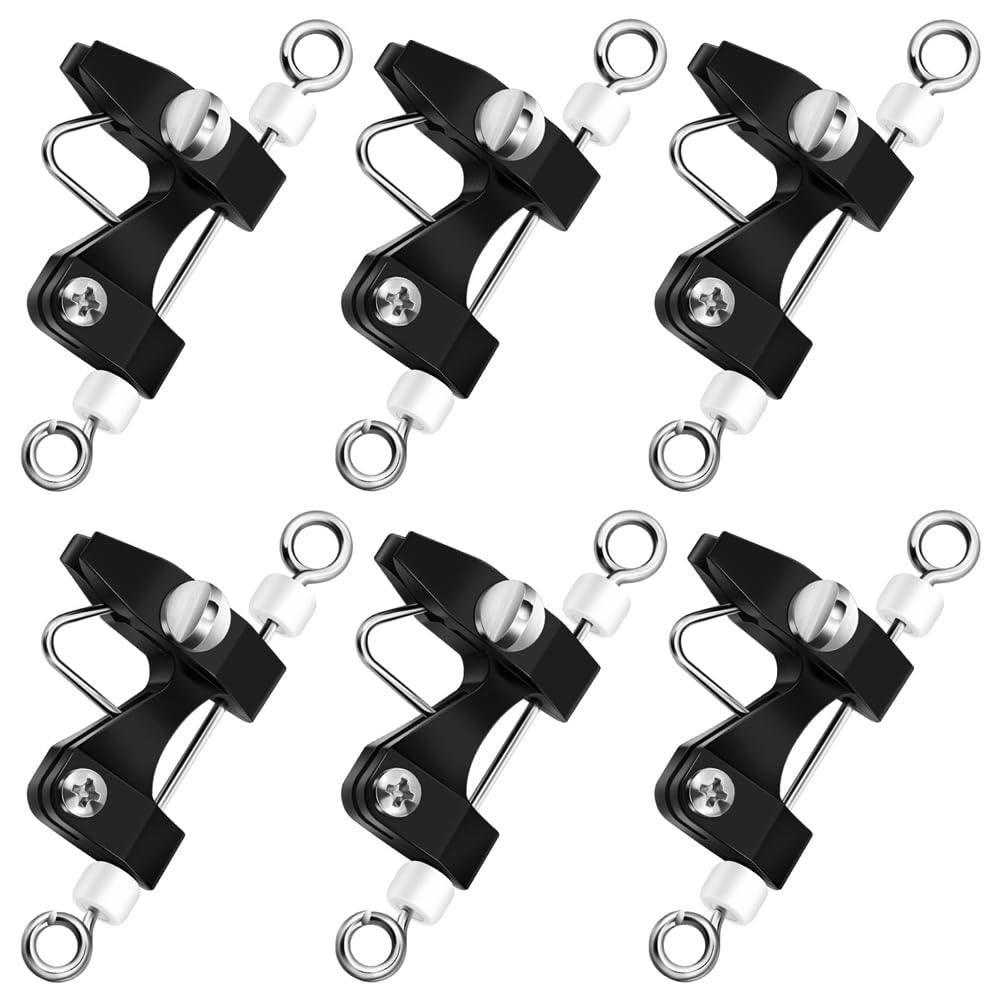 rirue 6Pcs Outrigger Release Clips Downrigger Release Clips with Adjustable Tension Planer Board Clips Downrigger Fishing Kite