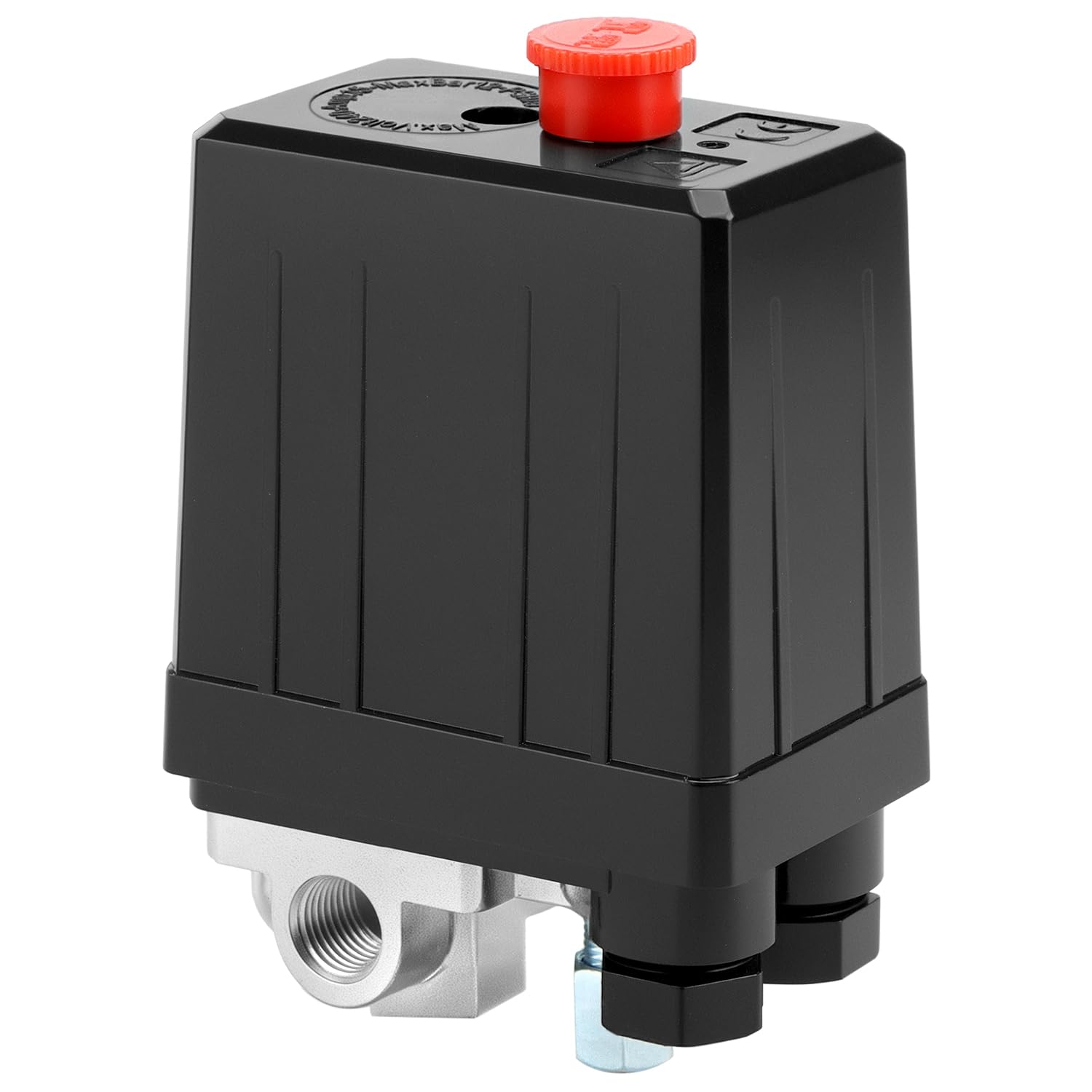 QWORK® 4-drożny przełącznik ciśnienia sprężarki powietrza, przełącznik ciśnienia 220 V, zawór sterujący sprężarki powietrza