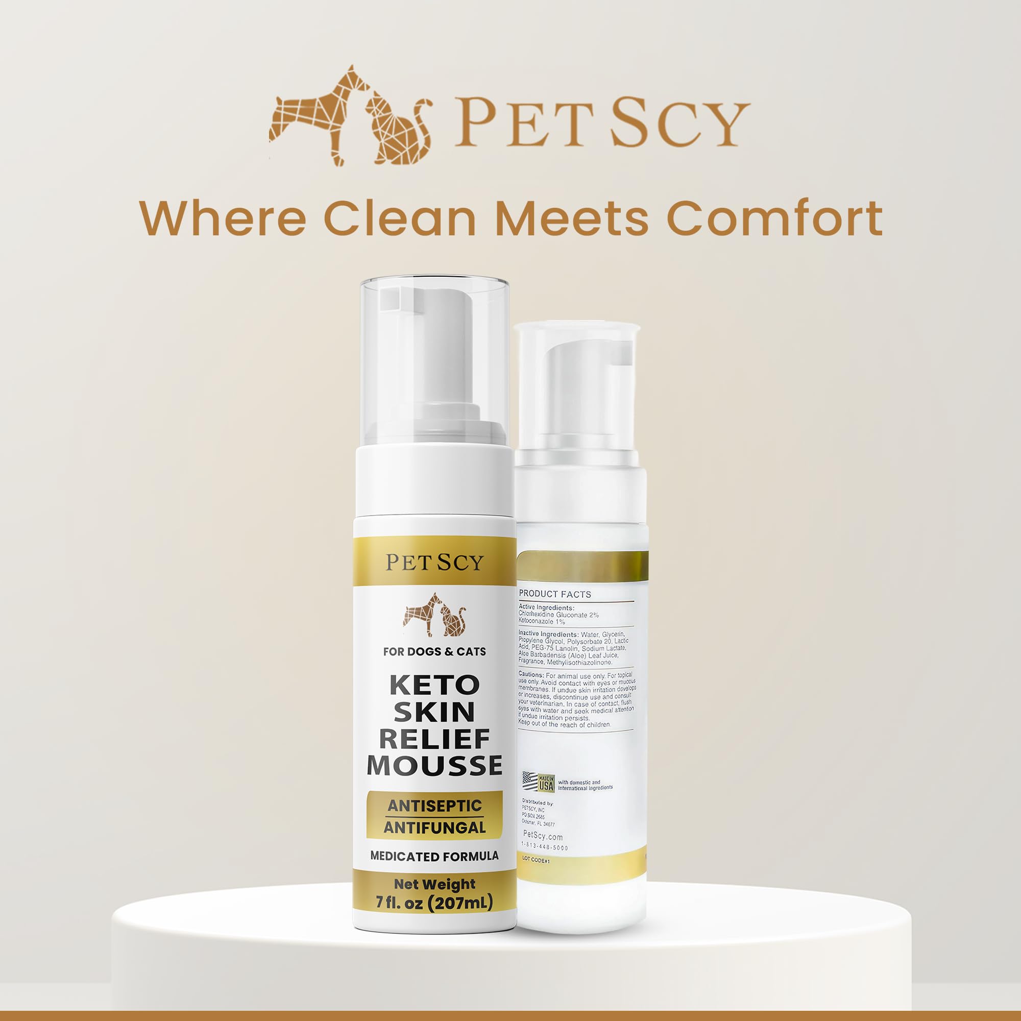 Keto Skin Relief Mousse for Dogs & Cats – 2% Chlorhexidine & 1% Ketoconazole – No-Rinse, Non-Greasy Mousse for Itchy, Dry, or Irritated Skin – Soothing Aloe, Easy Application - 7 fl oz - image 6