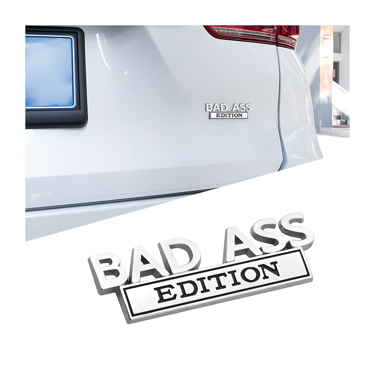 YDSTNiu 3D Emblem Lettering for Ford Maverick II Bj. 2000-2007, Decal Badge Logo Decoration Self Adhesive Exterior Body Tuning Accessories Part,Silver
