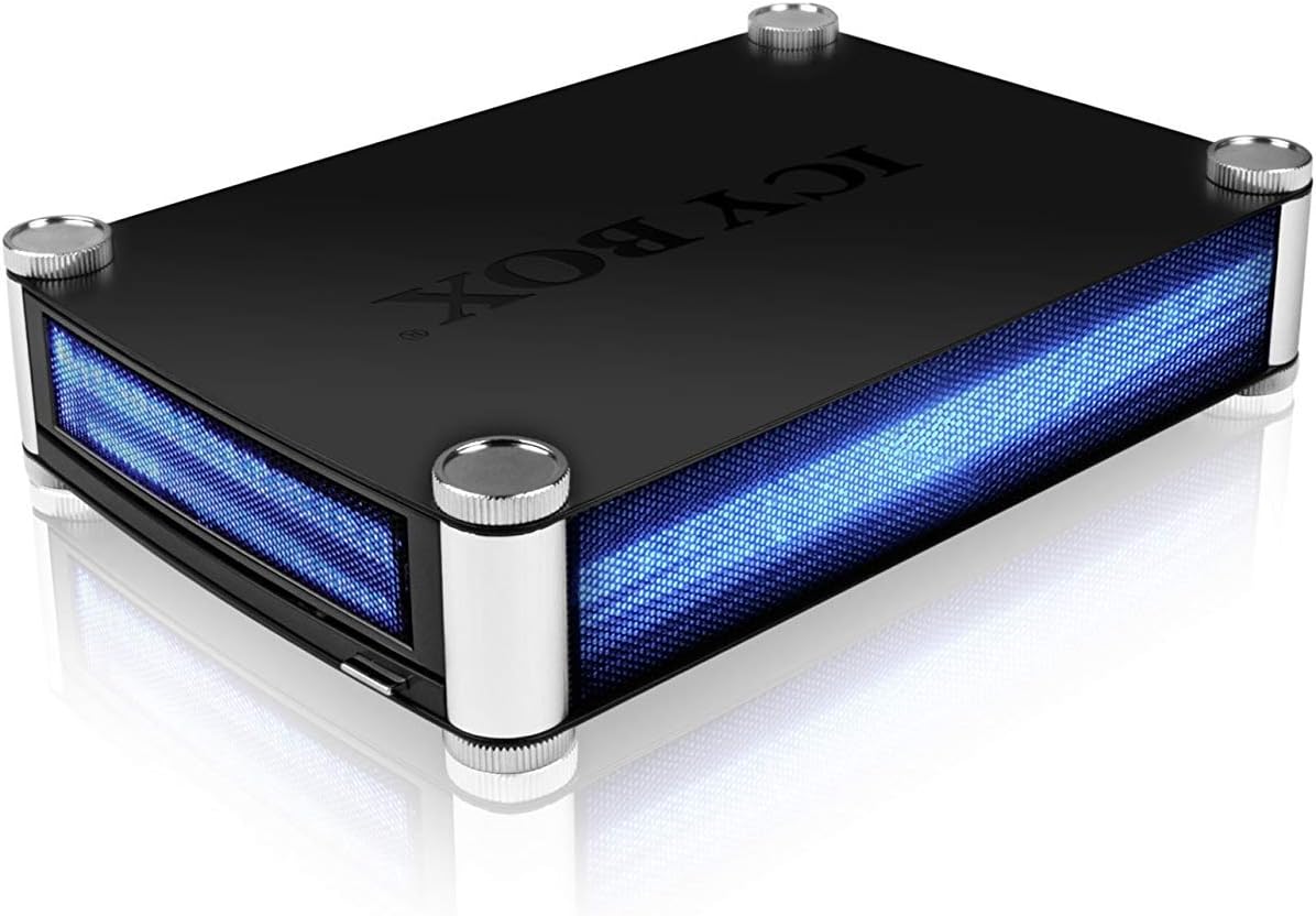 Icybox External Enclosure for 5.25 inch SATA Blu-Ray/CD/DVD Drives and 3.5 inch HDDs