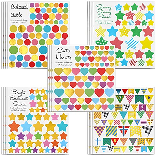 MOKIU Grandes Gommettes Enfant Autocollants Stickers Colorés pour Scrapbooking, Loisirs Creatifs, Materiel Activites Manuelles, Album DIY Cover