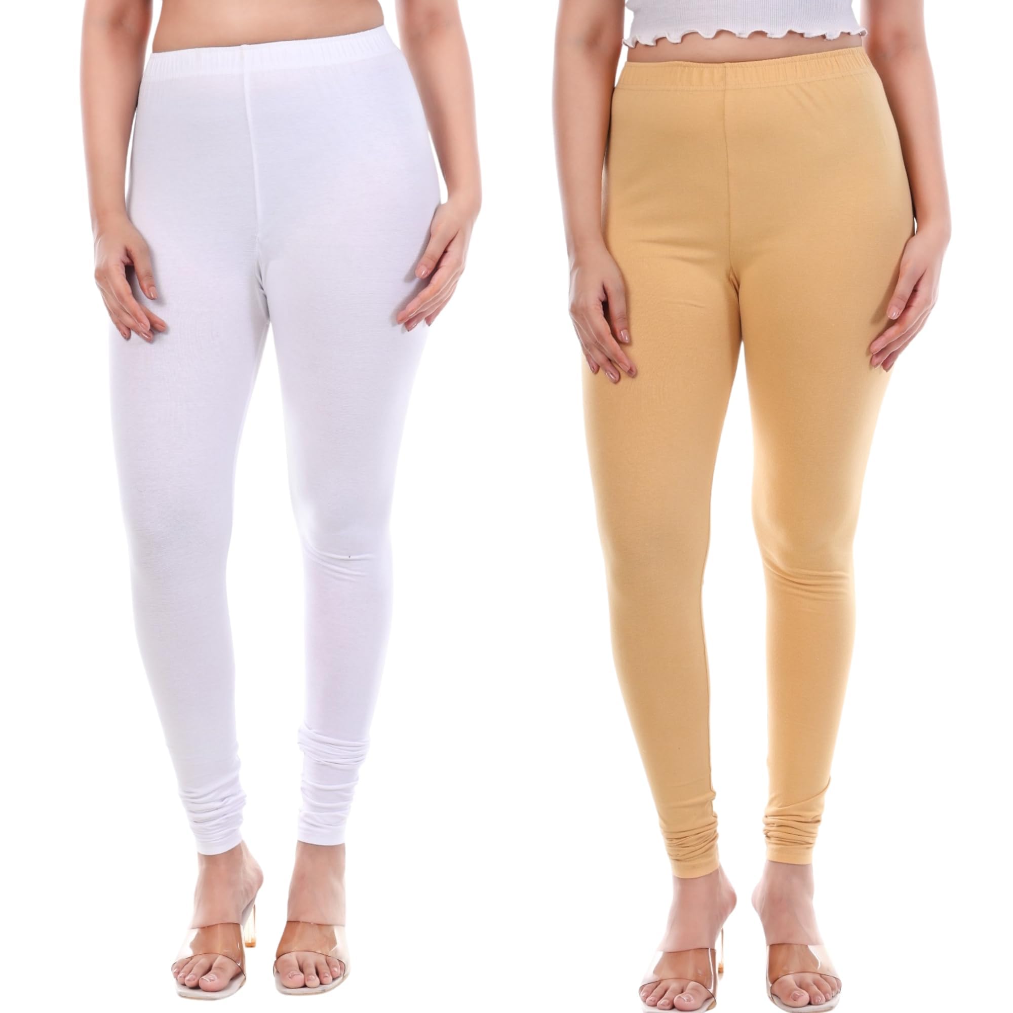 growthgift Women's Ultra Soft Cotton Legging, Churidar, Full Length, Stretchable, Daily use Cotton Legging Combo. for beter Fitting Refer Size Chart. (M- 4XL)-picture-24