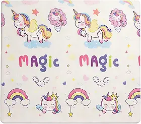 Tapete Tatame Infantil Dobrável 1,80m x 1,50m XPE Antiderrapante 2cm + Bolsa – Espuma Macia, Impermeável para Bebê Engatinhar e Brincar (3 Estampas) (Unicórnio)