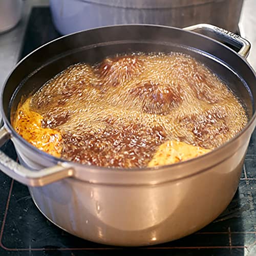 Image of Staub Cast Iron 13.25-qt Round Cocotte - Graphite Grey, Made in France