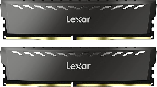Lexar THOR DDR4 RAM 16GB Kit (8GB x 2) 3200 MHz, DRAM 288-Pin UDIMM Desktop Memory, XMP 2.0 High Performance Computer Memory, CL16-18-18-38, 1.35V (LD4BU008G-R3200GDXG)