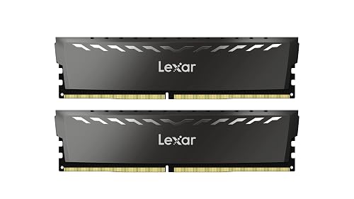 Lexar THOR DDR4 RAM 16GB Kit (2x8GB) 3200 MHz, DRAM 288-Pin UDIMM Desktop Memory, XMP 2.0 High Performance Computer Memory, CL16-18-18-38, 1.35V (LD4BU008G-R3200GDXG)