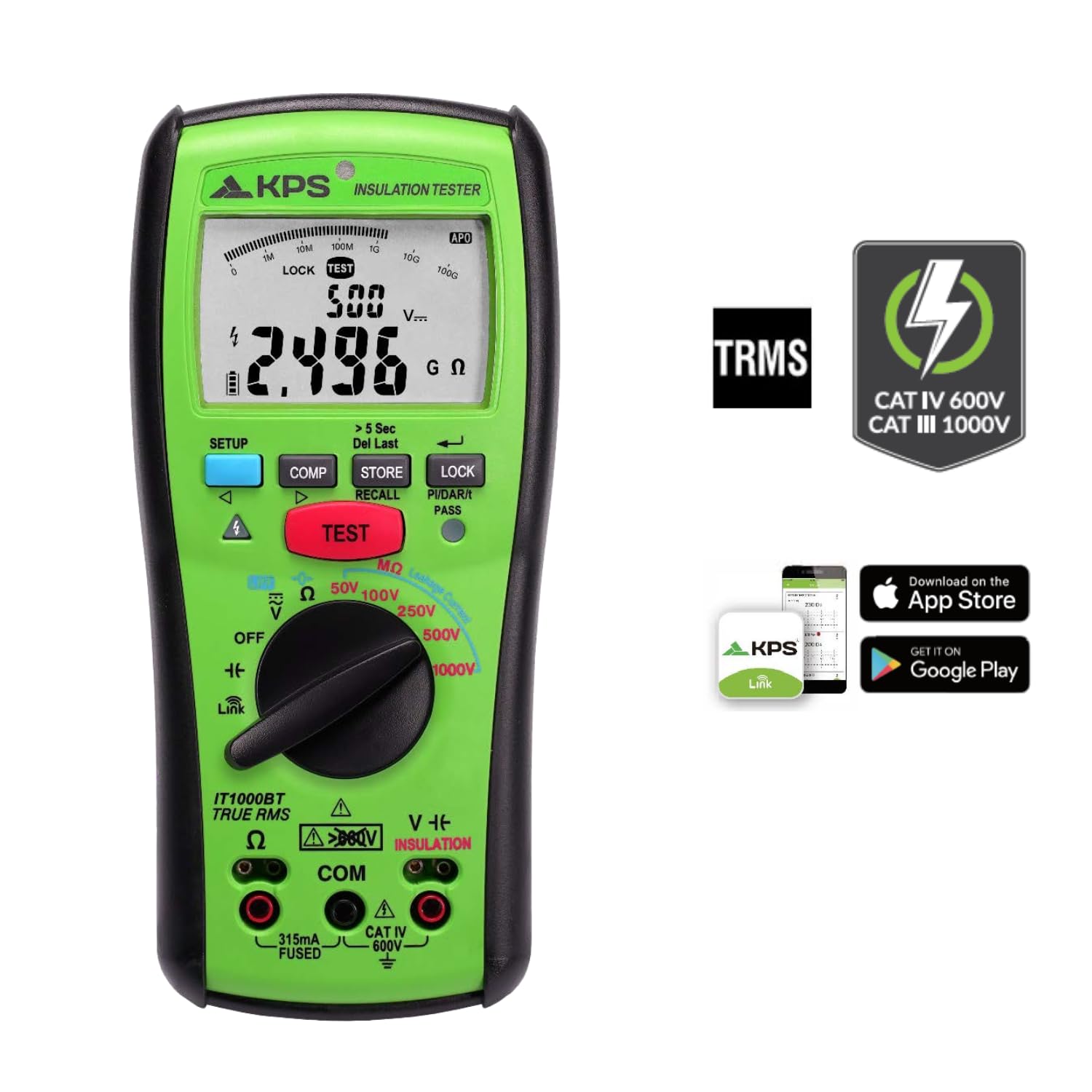 KPS -IT1000BT Miernik izolacji i rezystancji 1000V z Bluetooth