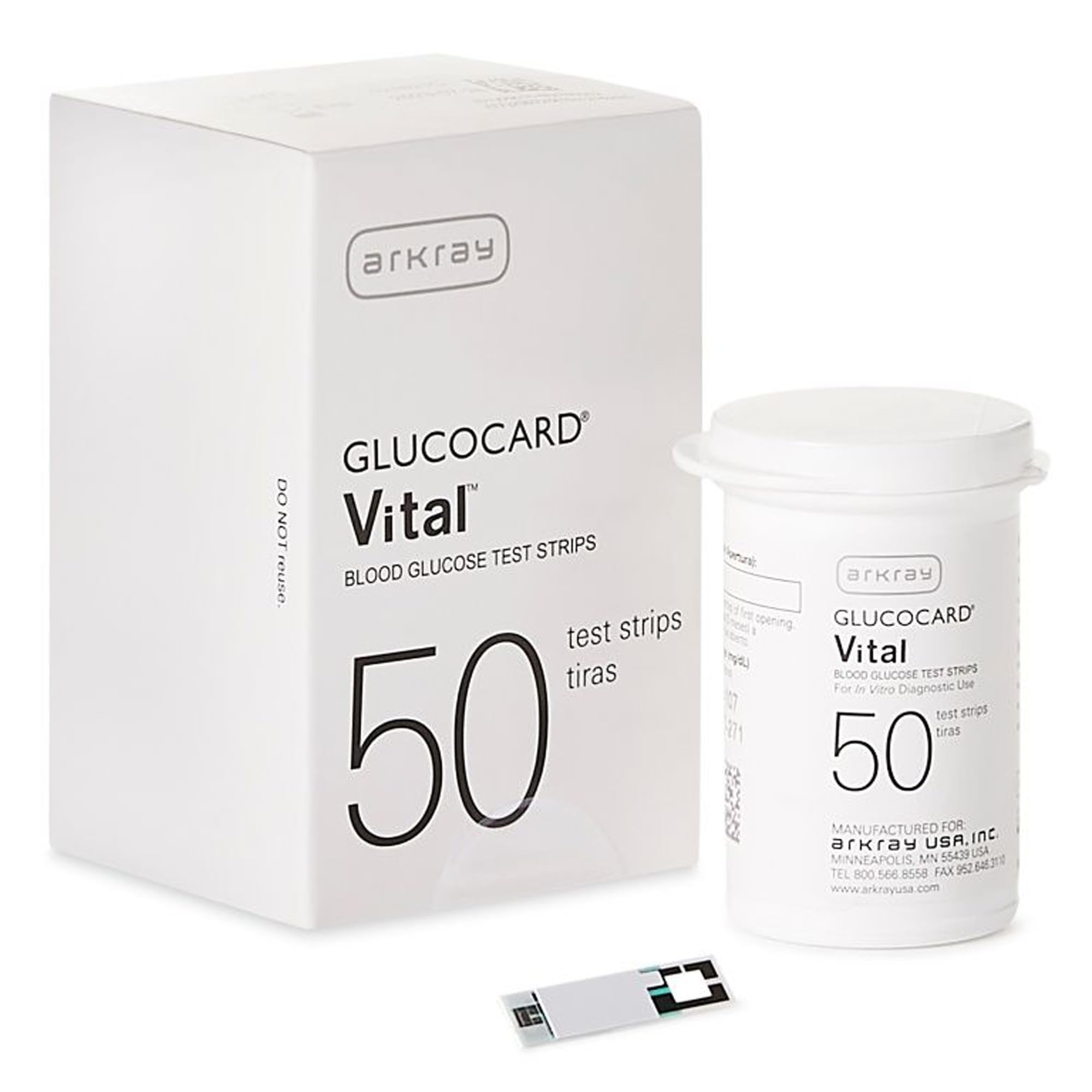 ARKRAY GLUCOCARD Vital Blood Glucose Test Strips – Automatic Coding, 0.5 µL Sample, Fast 7-Second Results, Compatible with GLUCOCARD Vital Blood Glucose Meter, 50 Count
