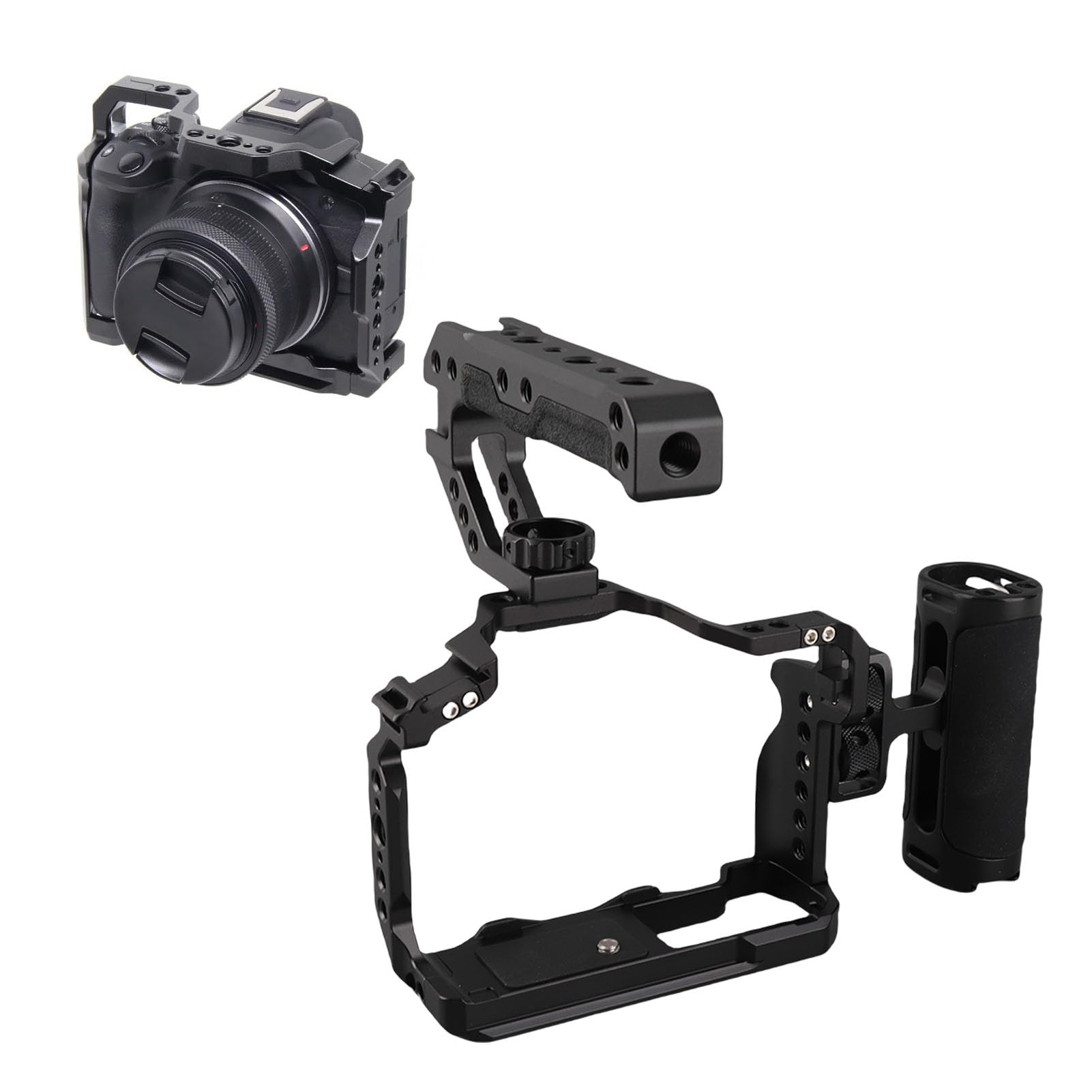 Jaula para Cámara para Equipo de Vídeo de Aluminio Ligero R50 con Asas Ajustables para Cineastas y Creadores de Contenidos