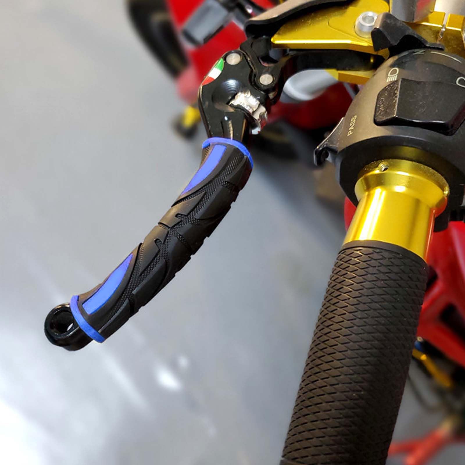 Zimoer 2 Pezzi Copertura della Maniglia del Freno per Moto, Copri Leva Freno Frizione Copertura in Gomma, Protezione Impermeabile Leva Freno, Maniglia Copertura Protettiva per Bicicletta Moto (Blu)