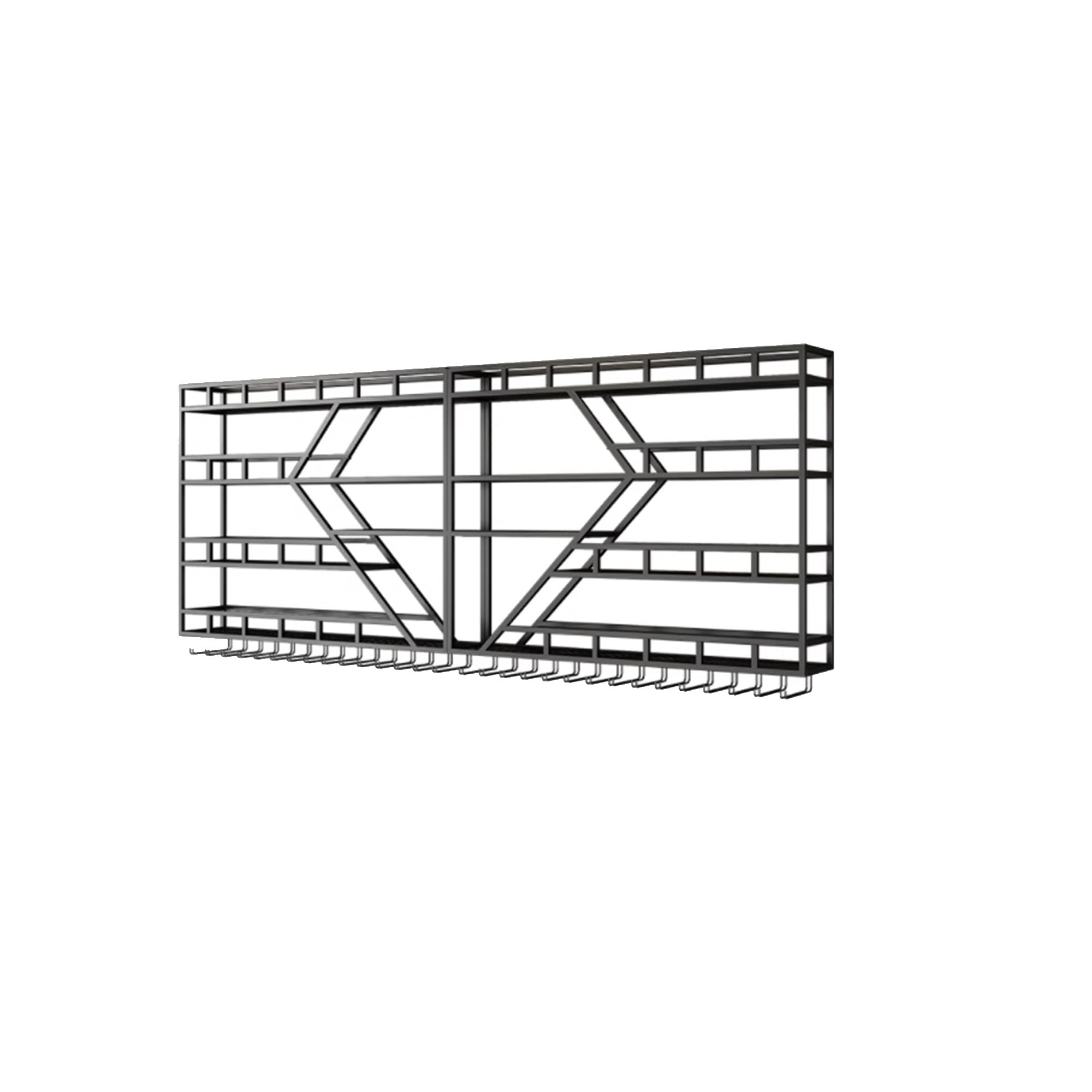 Porte Bouteille Mural Range Bouteille Etagere Murale Cuisine Casier à Bouteilles Meuble Bar avec Porte Verres Suspendu et Lumière pour Comptoir de Bar Salon Cuisine Salle à Manger(Black-blue light,200