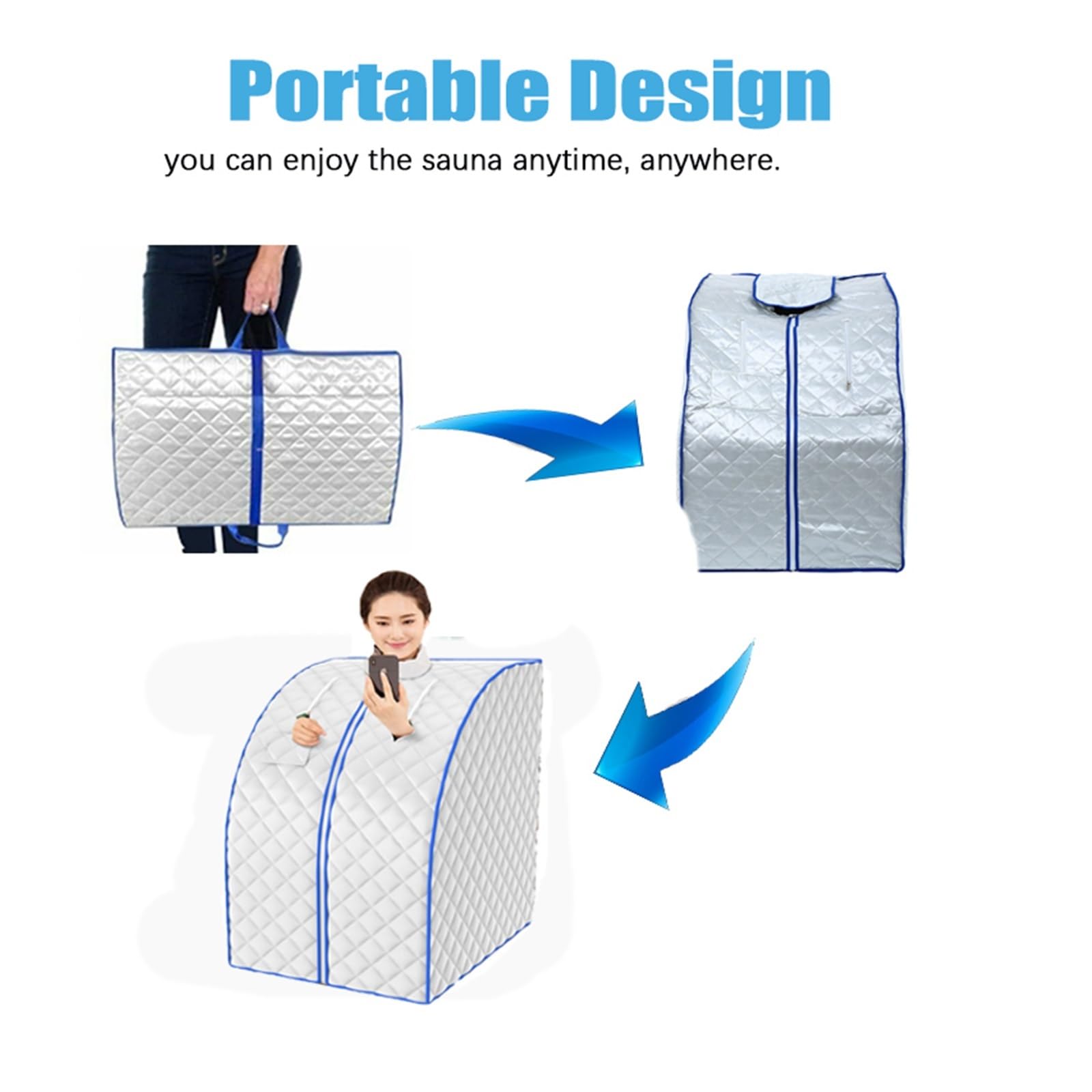 Sauna infrarroja portátil, Sala de, Piel beneficiosa, pérdida Peso, calorías desintoxicación, baño, SPA, Tienda para Uso doméstico