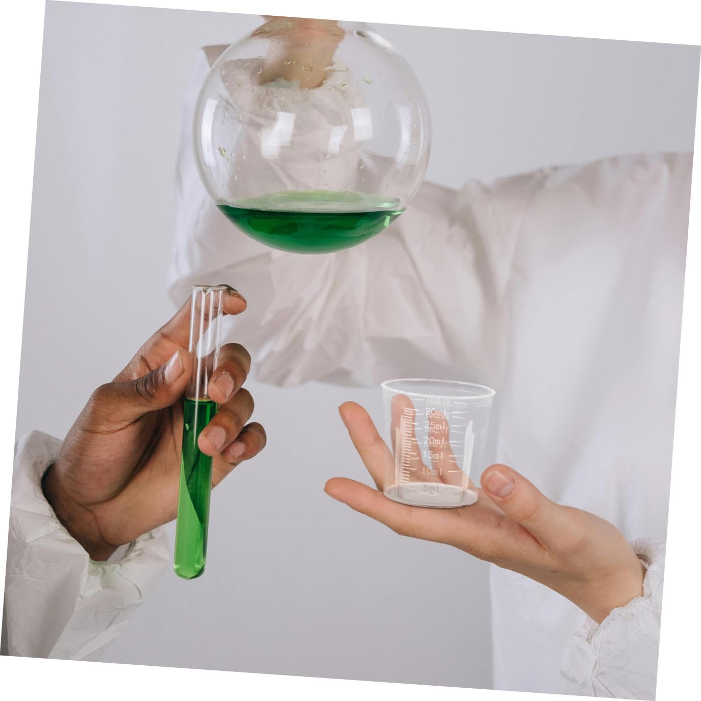 500piezas Tazas Medidoras Transparentes Para Mezcla De Epoxi Vasos Graduados Para Laboratorio y Manualidades