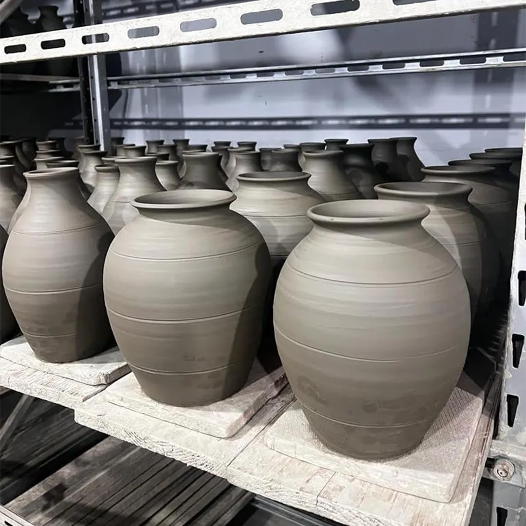 Pack de 3 poteries d'irrigation 5L pour jardins | Olla Artisanal Fait-Main 100% céramique| Diffuseur d'eau Autonome | Irrigation Lente | Facile, résistant et Efficace | Non émaillé Céramique