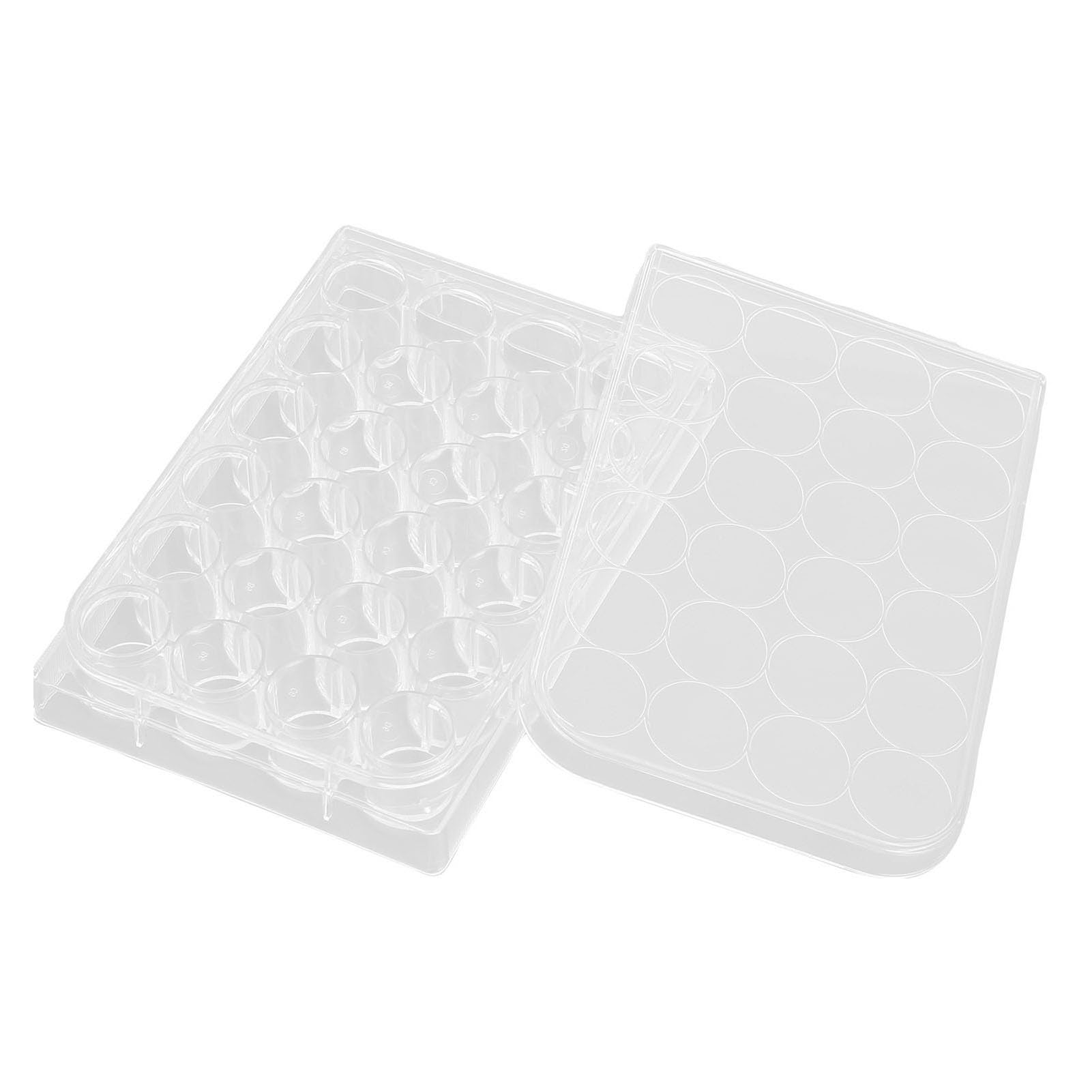 10 Pcs Plaque Culture, Boîte Pétri en Polystyrène Plaque Culture Cellulaire Épaisseur Uniforme Transparent Plaque Culture Tissus Plaque Traitée de Culture Tissus Paquet (24 Eh