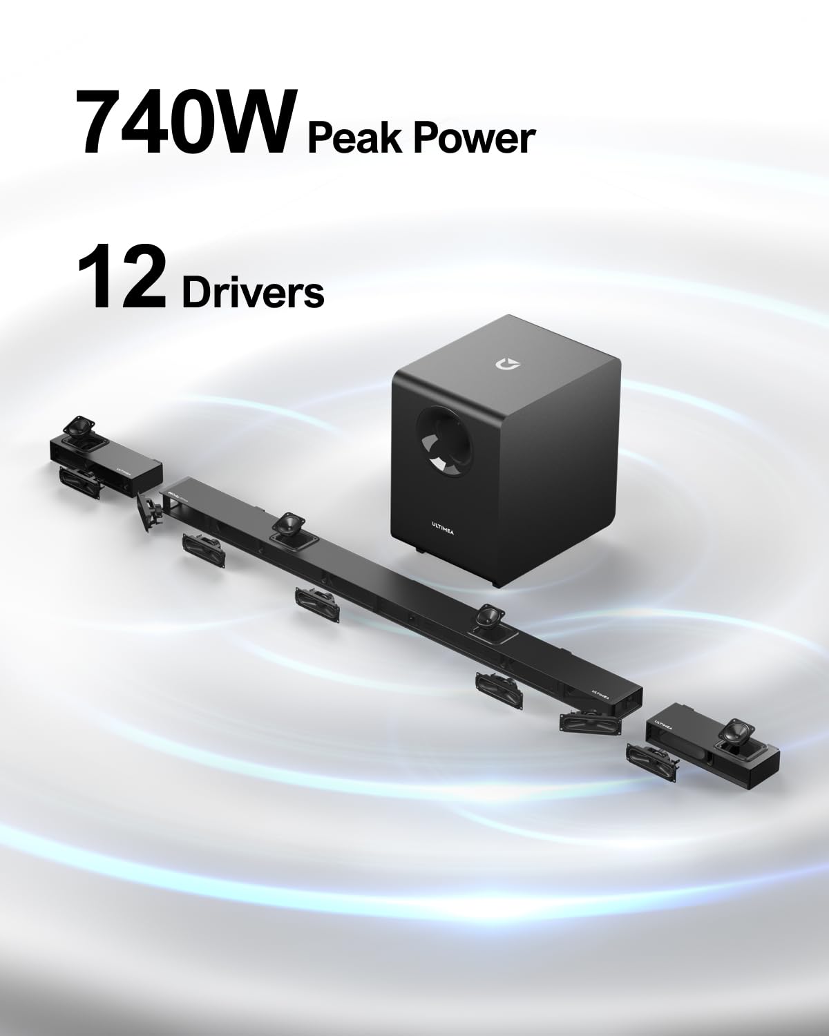 Ultimea Producto: ch Virtual Surround Sound Bar, For TV, Sound