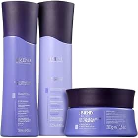 Kit Amend Shampoo + Condicionador + Máscara Capilar Amend Specialist Blonde Matizador - Cabelos Loiros, Descoloridos Ou com Mechas