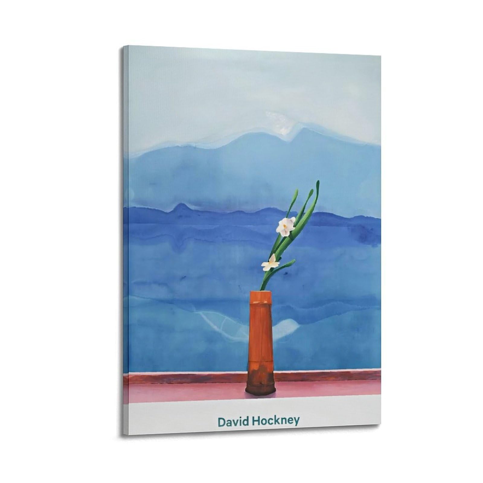 JoenTdrn David Hockney Vintage Abstract Aesthetic Canvas Wall Art Print Home Decor for Bedroom Living Room12x18inch(30x45cm) Frame-style