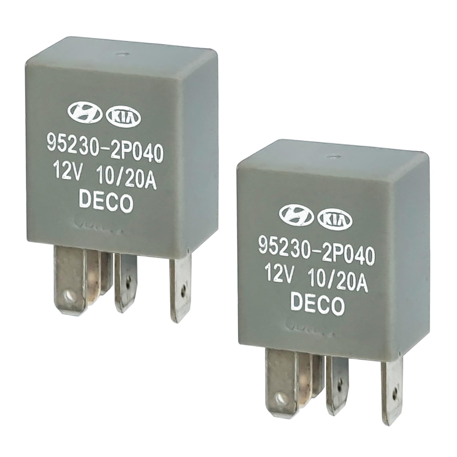 2Pcs 95230-2P040 Power Relay 12VDC 10/20A 4Pins