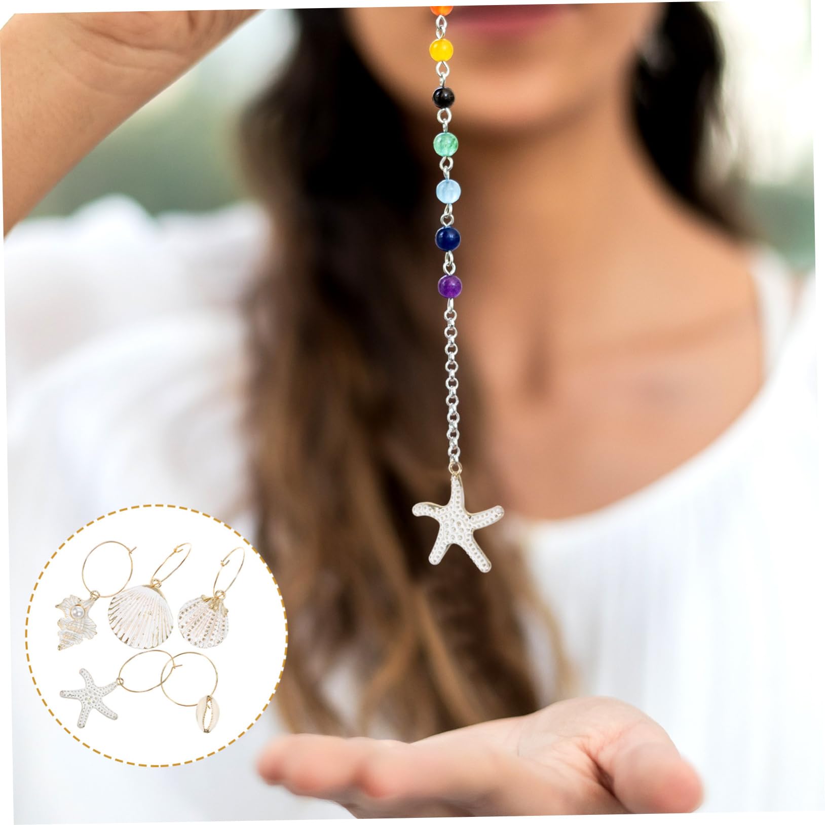 SHINEOFI Ciondoli Orecchini Fai Da Te Ciondoli A Conchiglia Per Ritrovamenti Di Gioielli Pendente Hoop Earrings Orecchino Fai Da Te Pendenti Per Orecchini Rosa