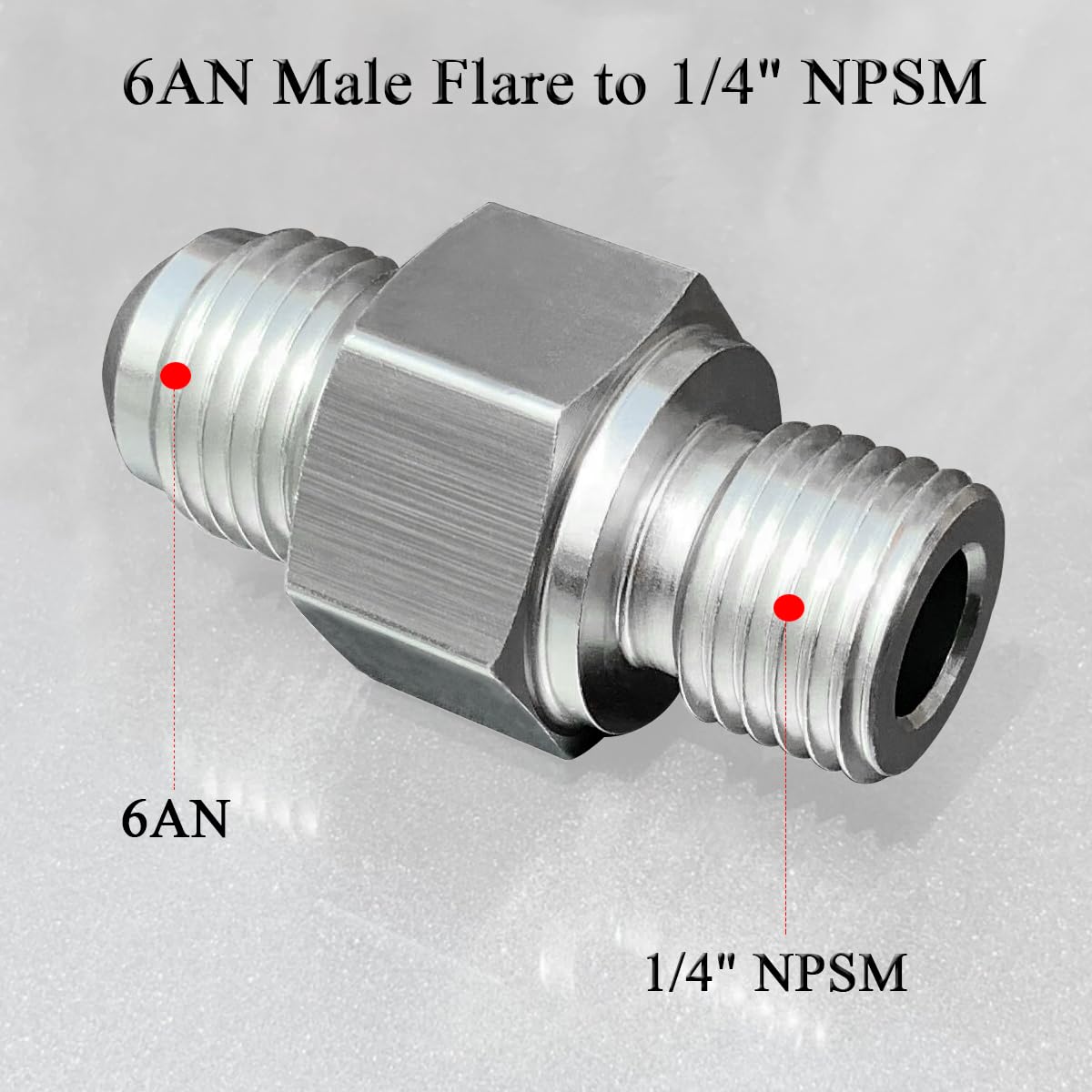 2Set 1/4 NPSM to 6AN Transmission Cooler Line Fittings, 6an Male