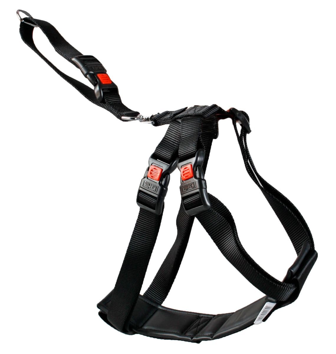 Karlie Autosicherheitsgeschirr – Größe M, 40–60 cm, Schwarz – 2-in-1 Sicherheitsgurt und Hundegeschirr