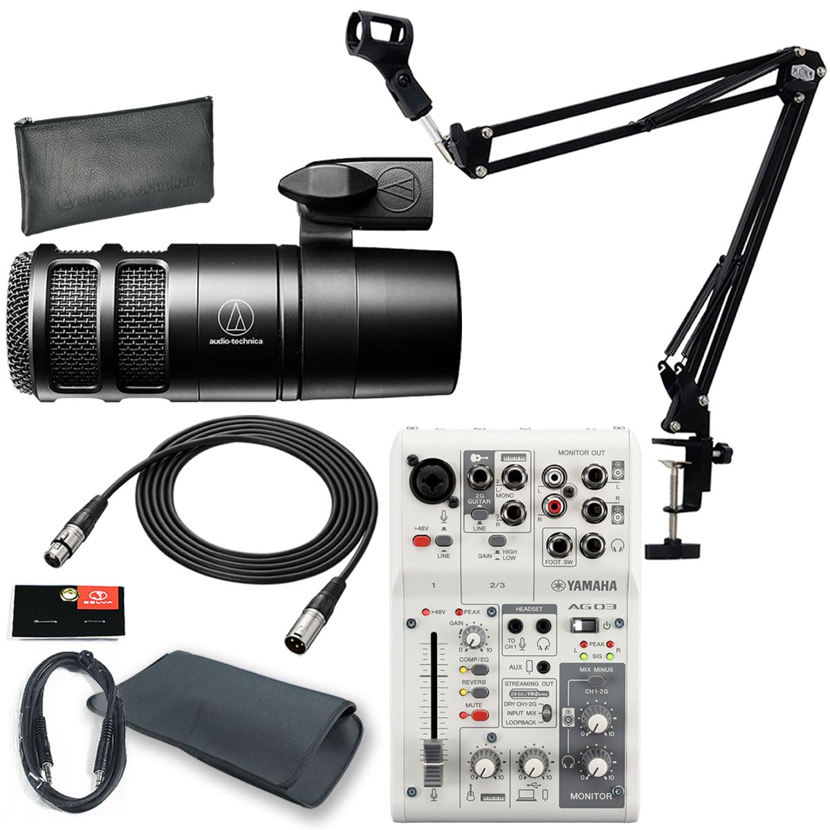 YAMAHA AG03mk2、Audio-Technica AT2040セット Amazon.co.jp: YAMAHA AG03MK2 配信セット (AT2040, AG03MK2黒