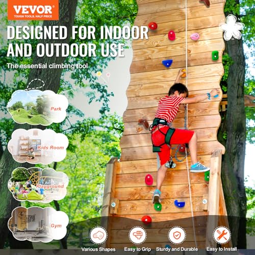 Vevor 32 PCS ROCK CLIMBING KIT 32 Rock Climbing Holds For Kids And Adults, Multi-Colored Climbing Rock Wall Grips For Indoor And Outdoor Playground Play Set thumb #1