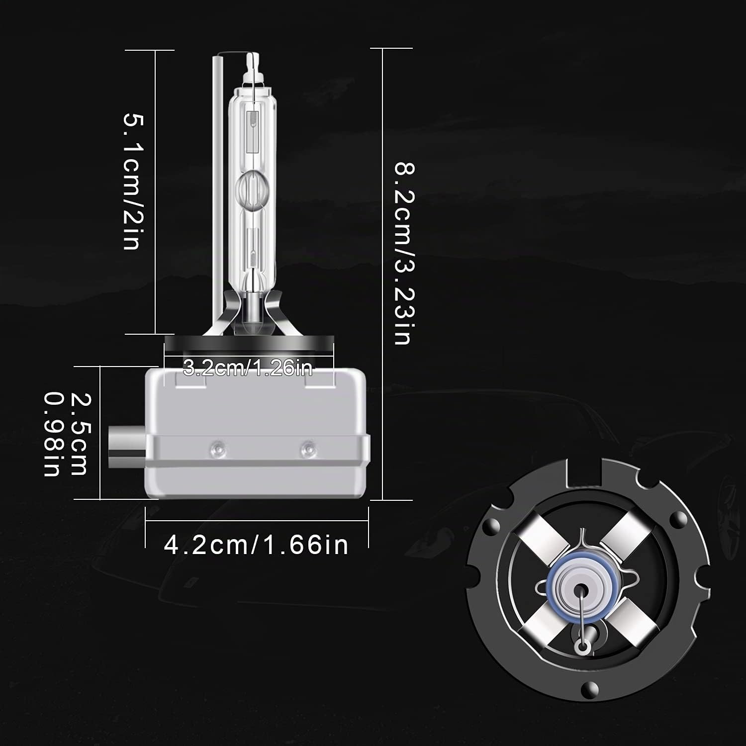 WinPower D1S Bixenon Lampade HID 6000K White Luce 35W 85V Extreme Vision, 2 Pezzi