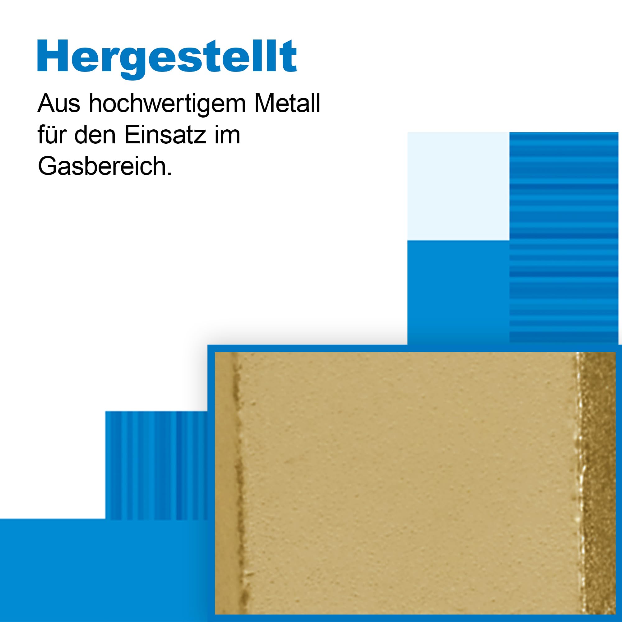 GOK Gasadapter Skandinavien, Euro Übergangsstück für Gasflasche, aus Messing, Gasflaschen-Adapter AG KLF (G.12) x AG POL weich mit Flügelschraube (G.10)