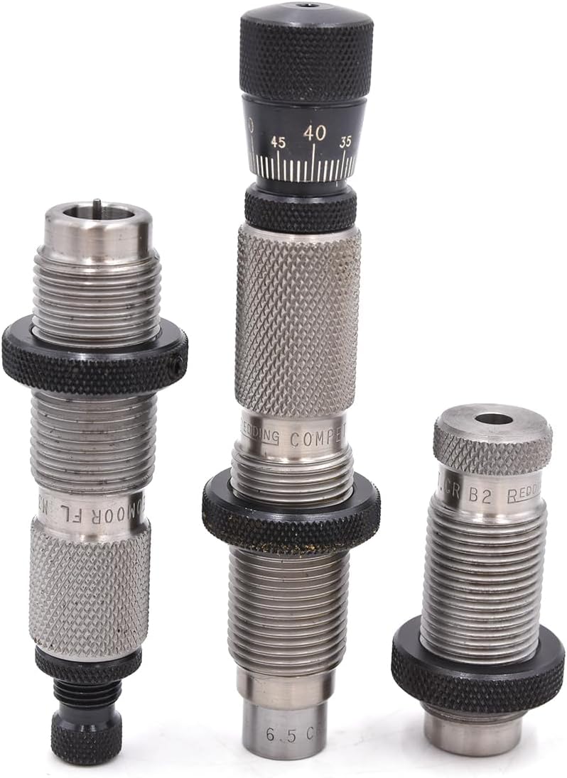 Redding Reloading National Match 3-Die Sets (Standard Full Length Sizing Die with Carbide Size Button, Competition Seating Die & Taper Crimp Die)
