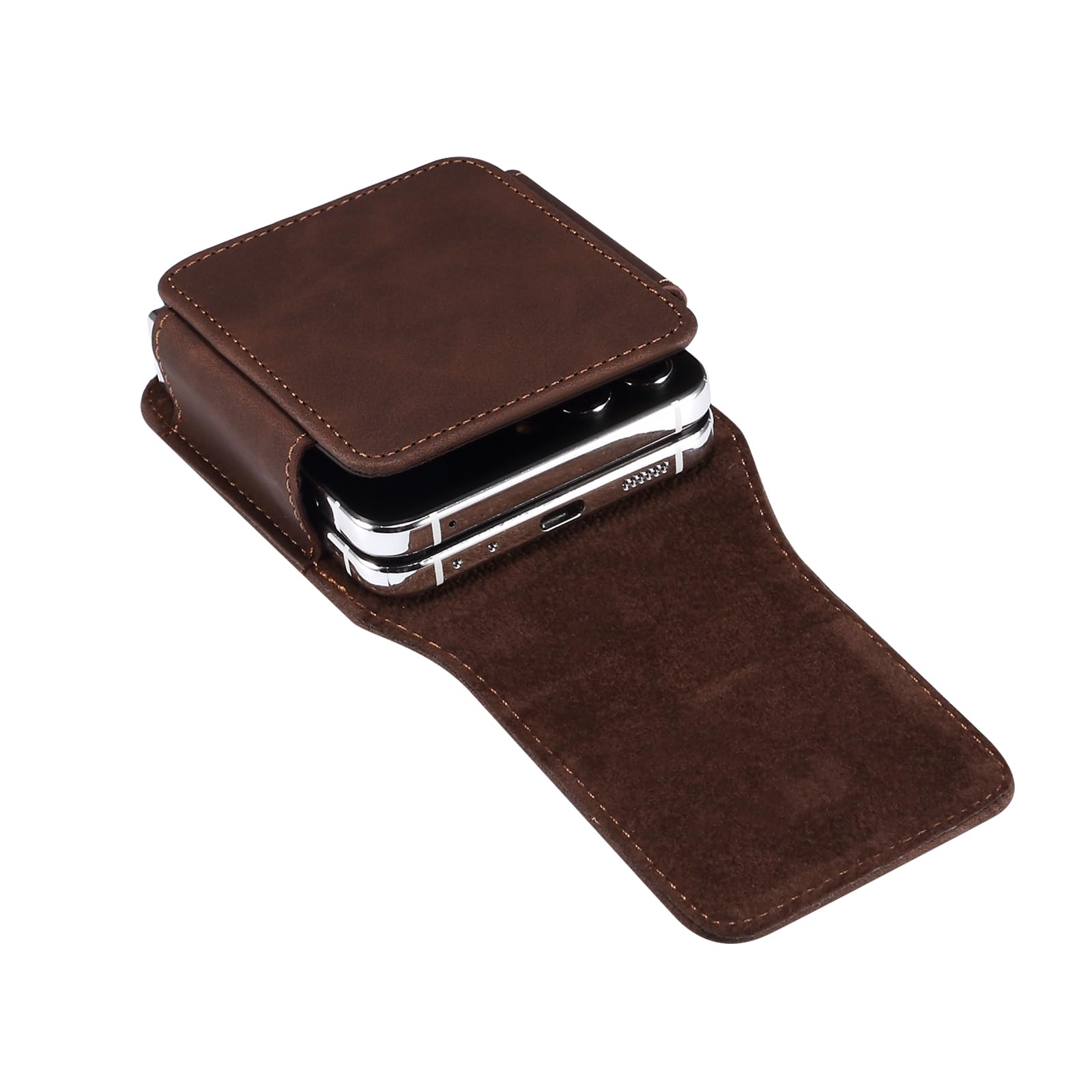Pochette de Ceinture Compatible avec Galaxy Z Flip 7 6 5 4 3 2 5G, Sacoche Cuir de Ceinture Homme de Ceinture Clip Compatible avec Motorola Razr 5G/Huawei P50 Pocket Sac de