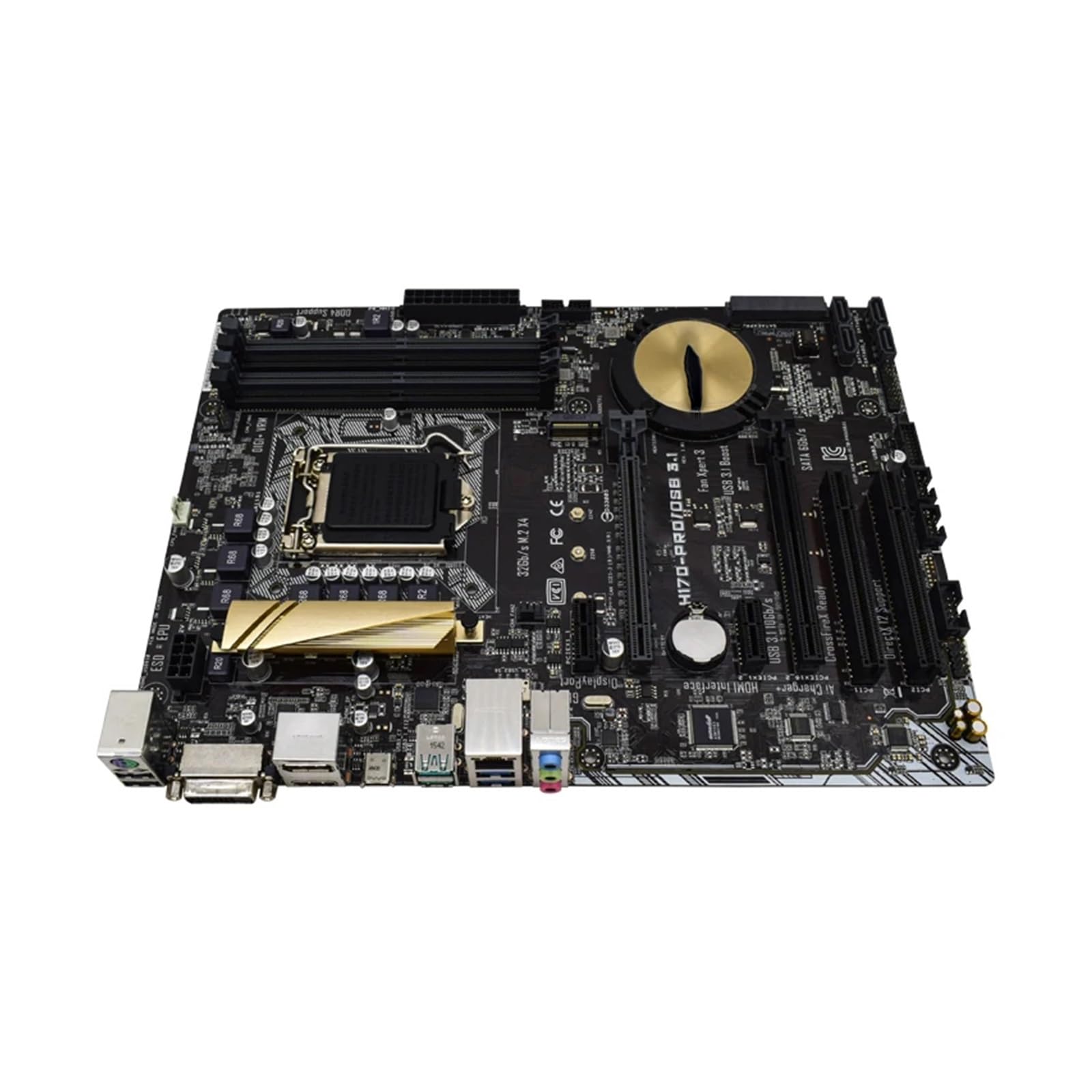 Gaming WiFi Carte mère Fit for ASUS H170-PRO/USB3.1, Socket, H170, LGA 1151, Compatible avec 64 Go de mémoire DDR4, processeurs i3-6100, i5-6400, i5-6600, i5-7600 et i7-6700T, Format M.2 ATX