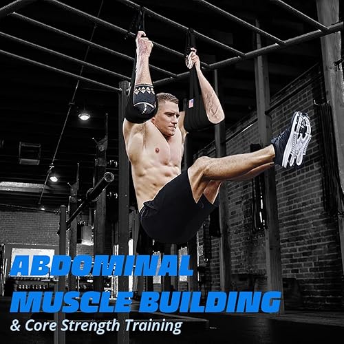 Miniatura 6 de Zenooze Adjustable Ab Straps Hanging Abdominal Slings, Hanging Ab Straps For Fitness Workout Equipment, Supports 350lbs - Ab Straps For Pull Up Bar