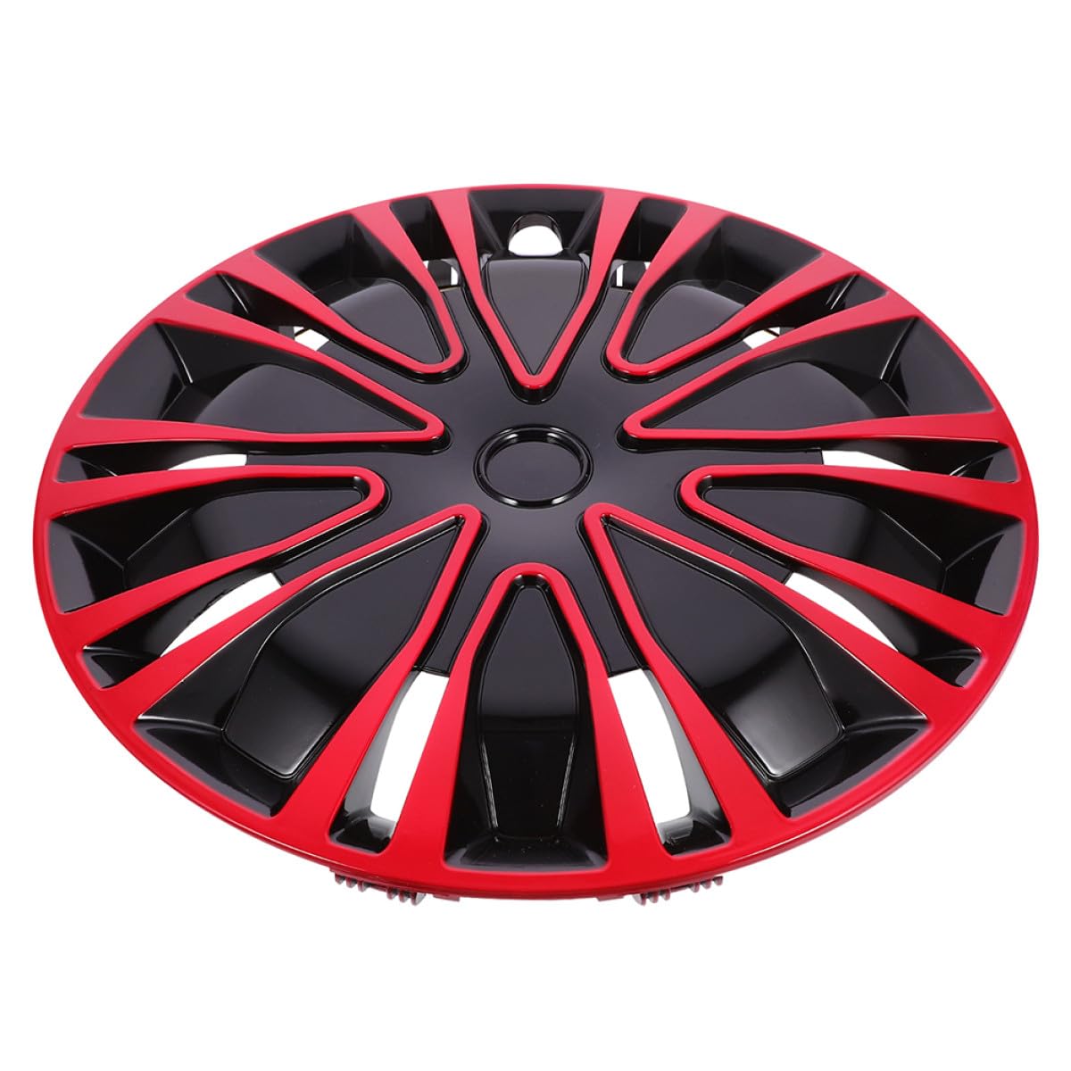 COLLBATH Enjoliveur 16 Pouce en PP pour Voiture, Cache Jante Rouge, Facile à Installer et Protège Les Débris, Enjoliveurs de Moyeu de Roue Automobile