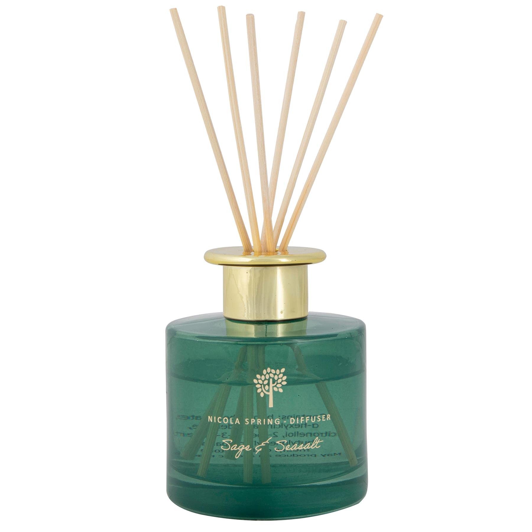 Nicola Spring 200Ml Sage & Seasalt Glass Reed Diffuser