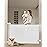 Miumoon 50 inch Retractable Baby Gates 34 inch Tall, Retractable Gate with Reinforced Strip Design to Prevent Crawling Through, Retractable Dog Gate for Stairs, Doorways, Hallways