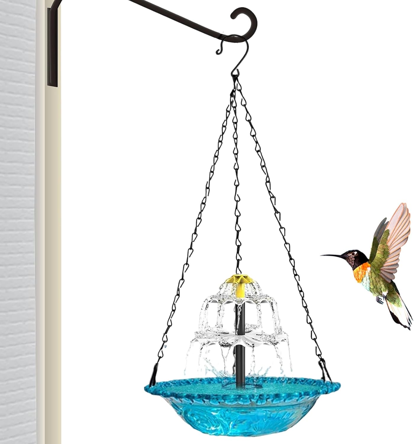 Bird Bath Solar Fountain,Garden Water Fountain Birdbath,Solar Powered Hummingbird Birdbath - for Outdoor Garden Yard Backyard Patio