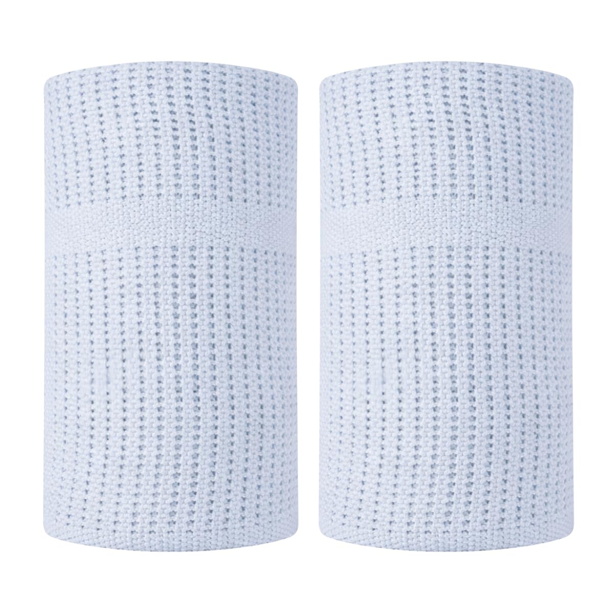 Yöl Blue Set Of 2 Cellular Cotton Baby Blankets 70Cm X 90Cm Breathable Soft Lightweight Newborn Blanket For Pram Moses Basket Cot Crib Nursery Essential Baby Bedding Swaddle