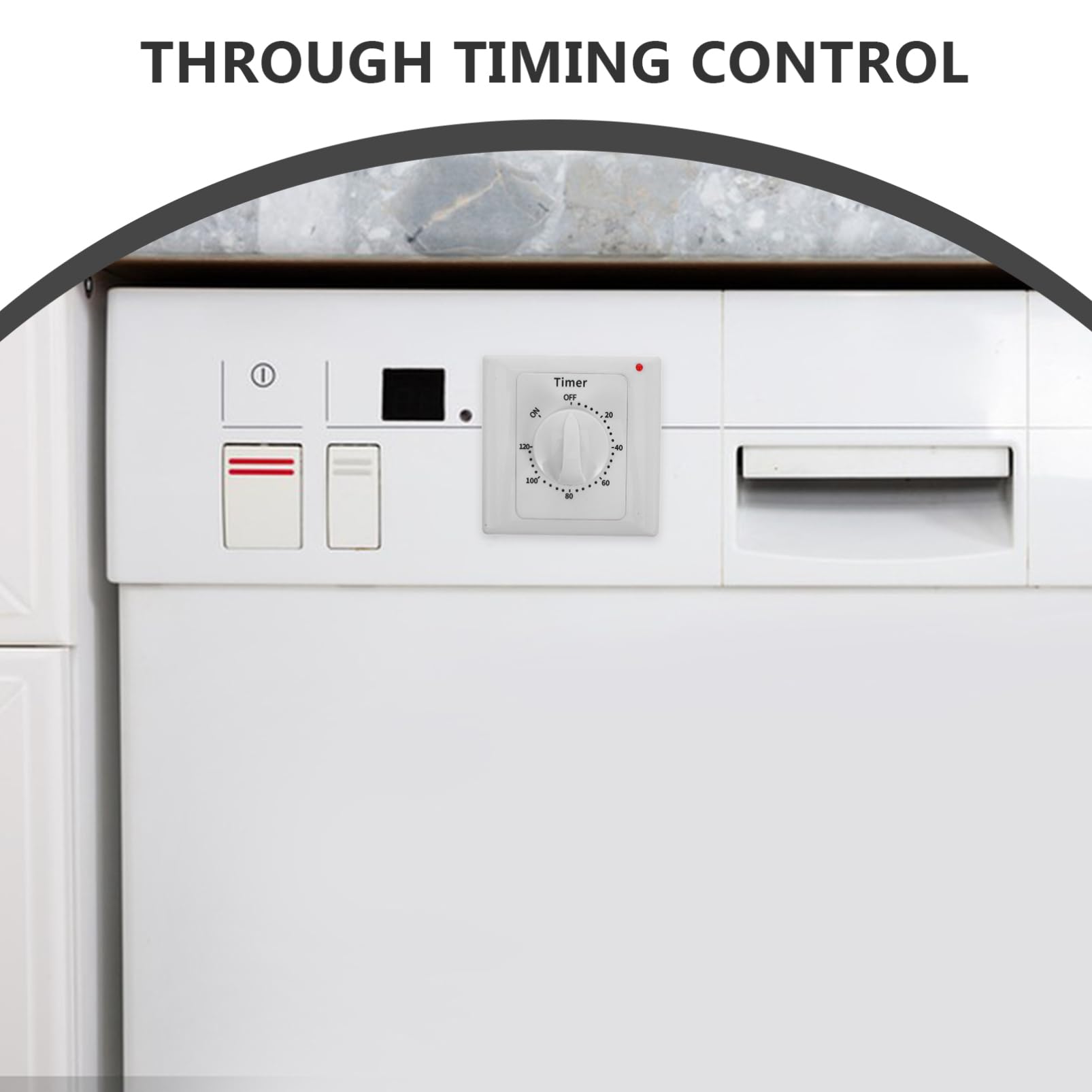 Tofficu Temporizador De Cuenta Regresiva De 120 Minutos (2 Unidades) - Temporizador De Pared con Botón Pulsador Manual con Indicador Led Modo Encendido/Apagado/Bypass para Luces