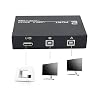 QIANRENON Printer Sharing Adapter 2-Port USB 2.0 Switch for Sharing USB Devices Between 2 Computers Includes 2 Pack Male Cables