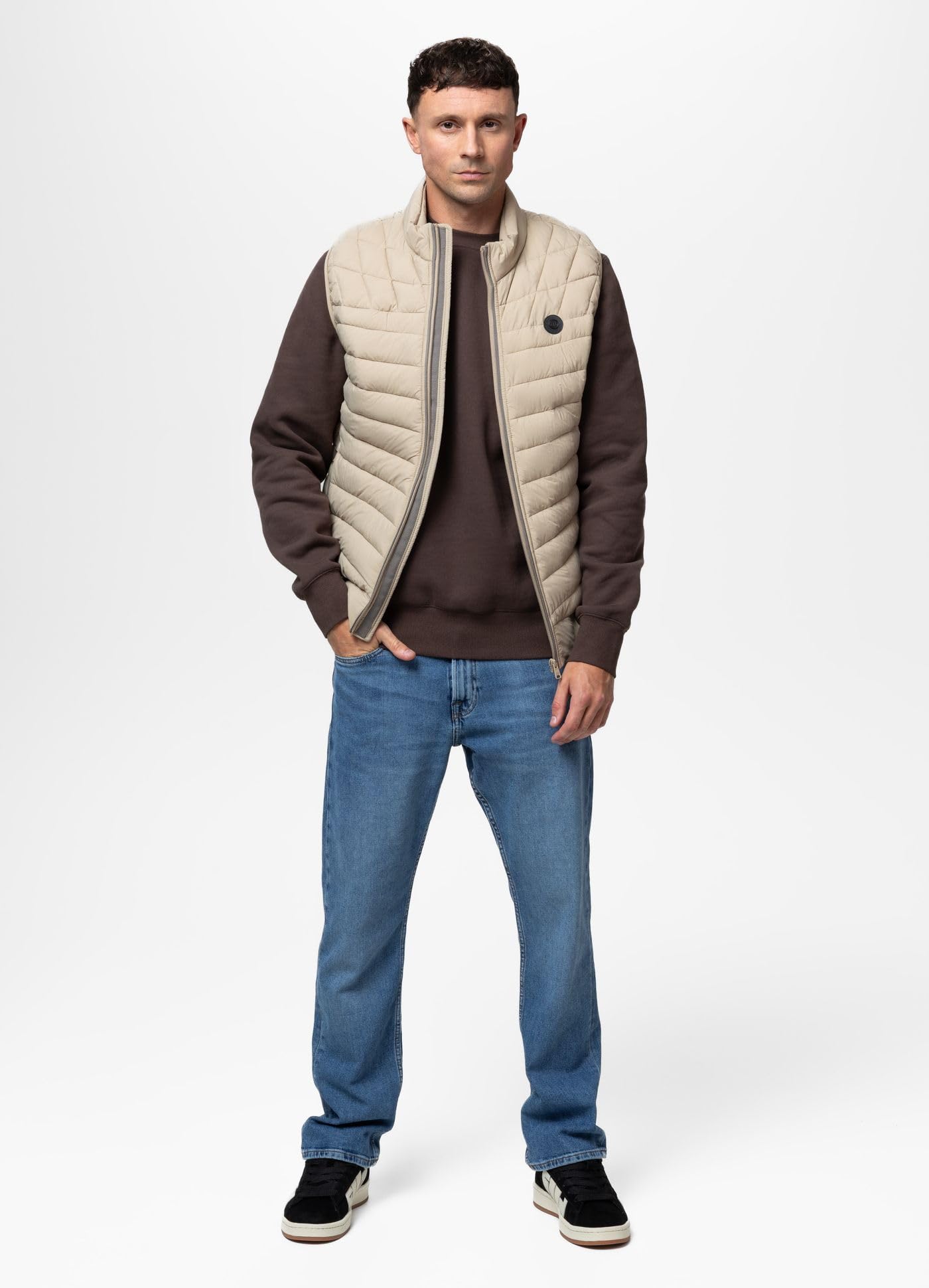 PITBULL - Smanicato Uomo Invernale Naylor, Gilet Uomo per La Transizione, Piumino Smanicato Antivento, Smanicata Senza Maniche, Gilet Leggero, Smanicata Sportivo con Tasche