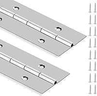 Vista 7 de Bisagra de piano de acero inoxidable resistente de 36 pulgadas, bisagra continua para gabinete, puerta, cajas de madera de bricolaje, grosor de hoja