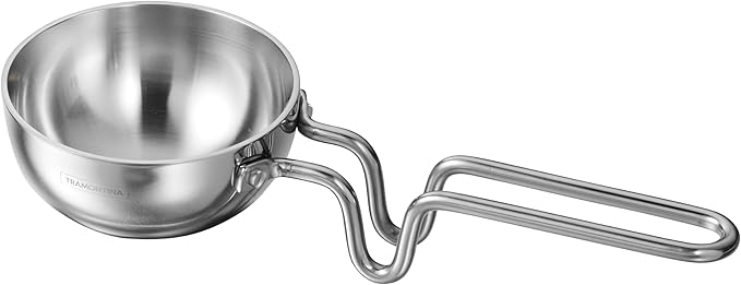 Tramontina Utsava 4-Inch Tri-Ply Clad Stainless Steel Tadka, Spice Heating